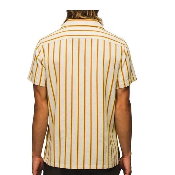 Prana NEW Unisex (MXL , WXXL) Mantra Heritage SLIM Organic Button Shirt Striped - Picture 4 of 14